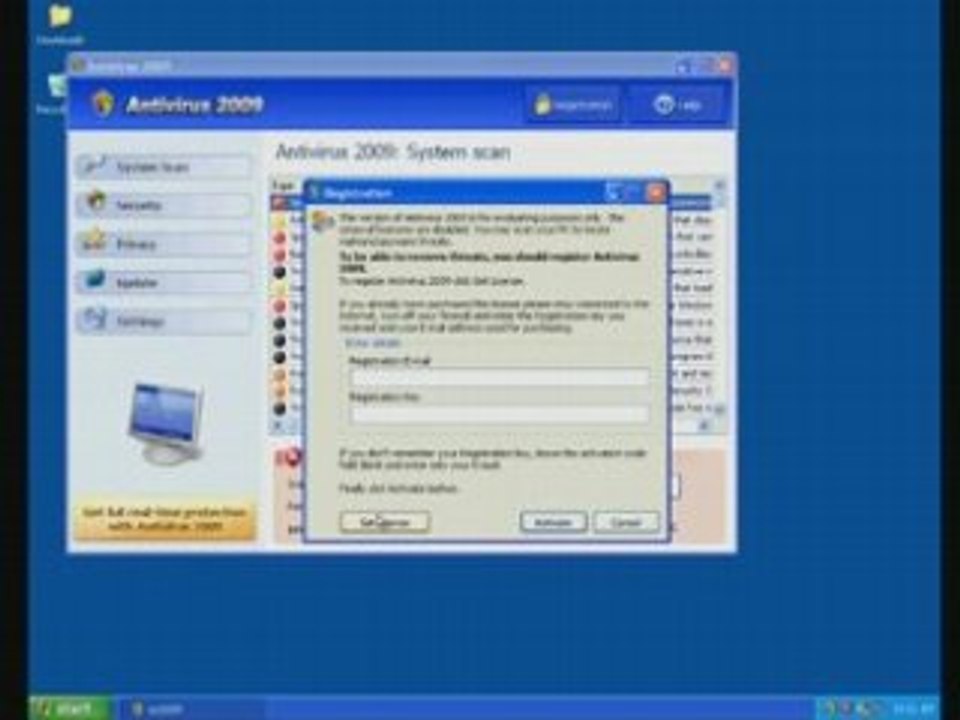 Antivirus 2009 (Rogue Anti-Spyware Program) Takes Over PC