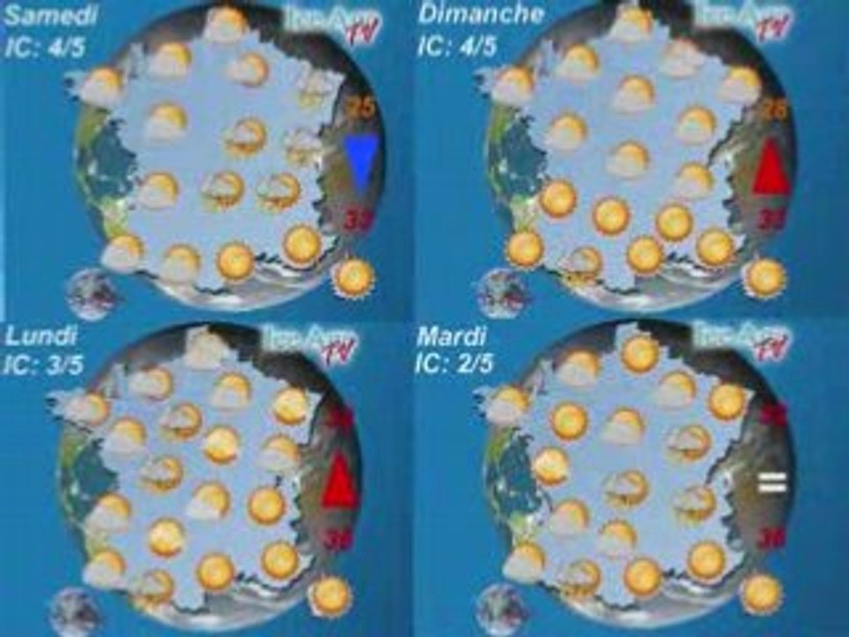 Meteo du  Vendredi 25 juillet 2008