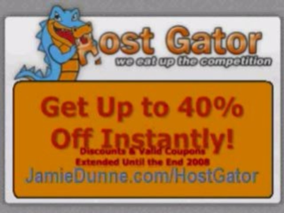 40% Discount - HostGator WebHosting