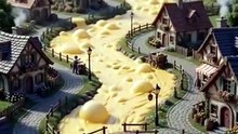 #MeltedCheeseRiver #CheeseSpillSurprise #VillageFoodChaos #TastyDisaster #CheeseLoversUnite