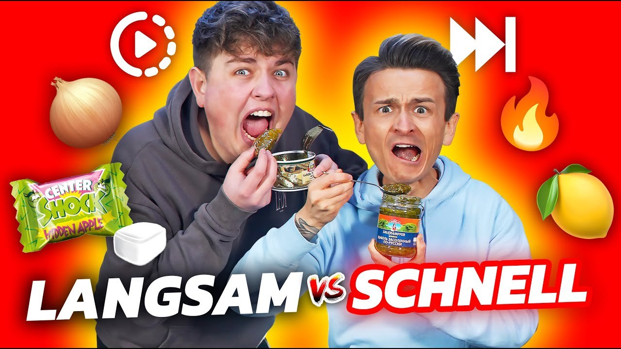 Langsam vs Schnell: Essen-Challenge mit Smiley