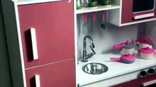 Cozinha Infantil Branco E Rosa Completa Com Geladeira Cor Branco rosa