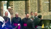 Il Papa in visita alla Maison Bakhita, centro di accoglienza per migranti a Parigi