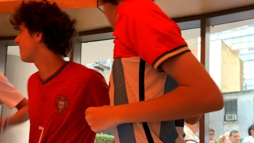 Two Young Fans Switch Sides Mid FIFA World Cup Match