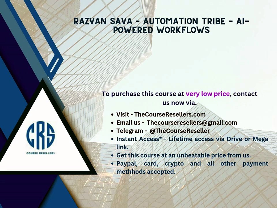 Thecourseresellers.com - Razvan Sava – AUTOMATION TRIBE – AI-powered workflows