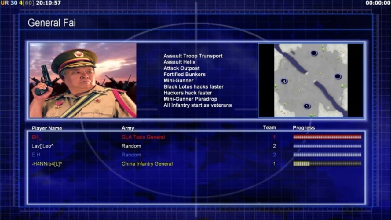C&C Generals Zero Hour Gameplay | 2vs2 Online Pro rules