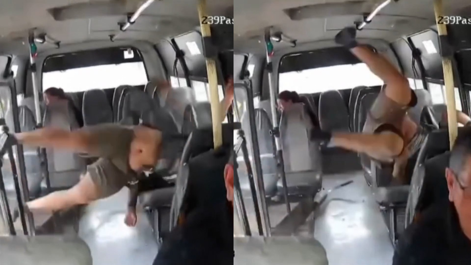 Un espectacular accidente de tr�fico ha sorprendido a los vecinos de Buga, Colombia, despu�s de que un motorista que circulaba a gran velocidad se saltara un sem�foro en rojo y terminara chocando contra un autob�s.El impacto fue tan fuerte que el motorista atraves� las puertas del veh�culo y acab� dentro del autob�s, ante la sorpresa del conductor y de los pasajeros que se encontraban en su interior.Las im�genes, captadas por varias c�maras de seguridad de la zona, muestran el momento exacto en el que se produce el accidente. El motorista circulaba a gran velocidad cuando, tras saltarse el sem�foro, colision� contra el autob�s y sali� despedido hacia el interior del veh�culo.Lo m�s sorprendente del suceso lleg� despu�s del impacto. Pese a la espectacularidad del accidente, el motorista logr� salir del autob�s por su propio pie, dejando at�nitos a quienes presenciaron la escena.El v�deo del accidente, registrado por las c�maras de seguridad, se ha convertido en una de las im�genes m�s llamativas del suceso y permite comprobar la violencia del choque y la incre�ble trayectoria que sigui� el motorista hasta terminar dentro del autob�s.