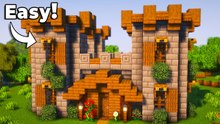 Easy Survival Castle Build in Minecraft | Step-by-Step Tutorial