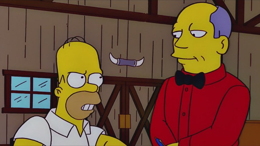 'Los Simpson' T10E17 - 'Máximo Homer-esfuerzo' Escena Homer y Red