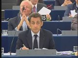 Le Pen clash Sarkozy au parlement européen