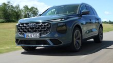Audi Q7 SUV in Alopias Blue Driving Video