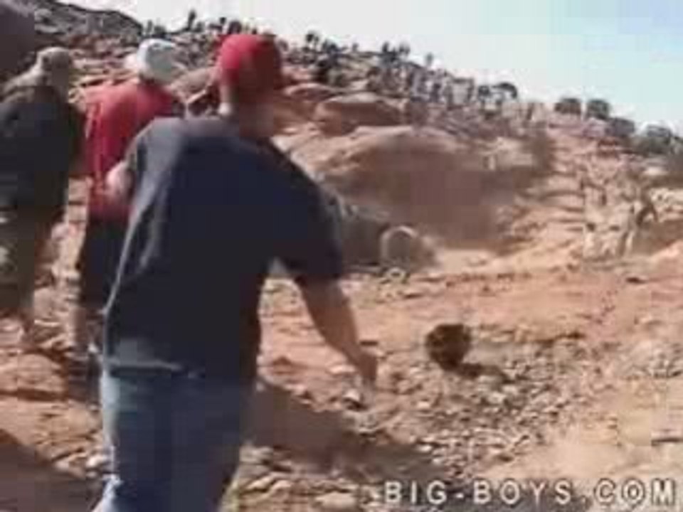 Jeep Almost Climbs Large Hill