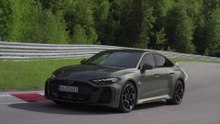 The new Audi RS 5 Sedan Exterior Design in Bedford green