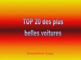 top 20 des plus belles voitures