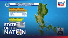 Nakataas ang heavy rainfall warning sa ilang lugar sa Central Luzon, Metro Manila at CALABARZON | SONA