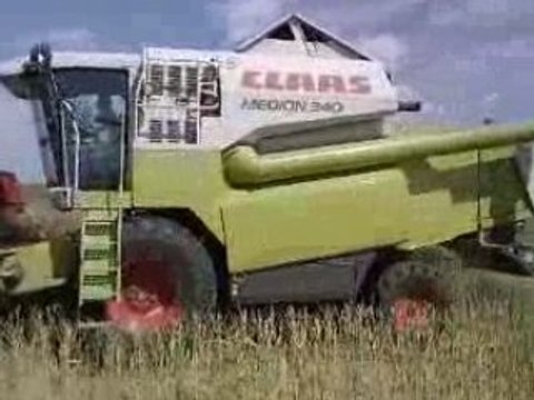 CLAAS MEDION 340 HARVESTING THE CANOLA 2008 Part2...!!