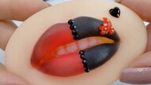 ASMR Red Black Lips