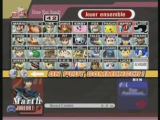 ingame Super Smash Bros Brawl "Wi-fi" p2