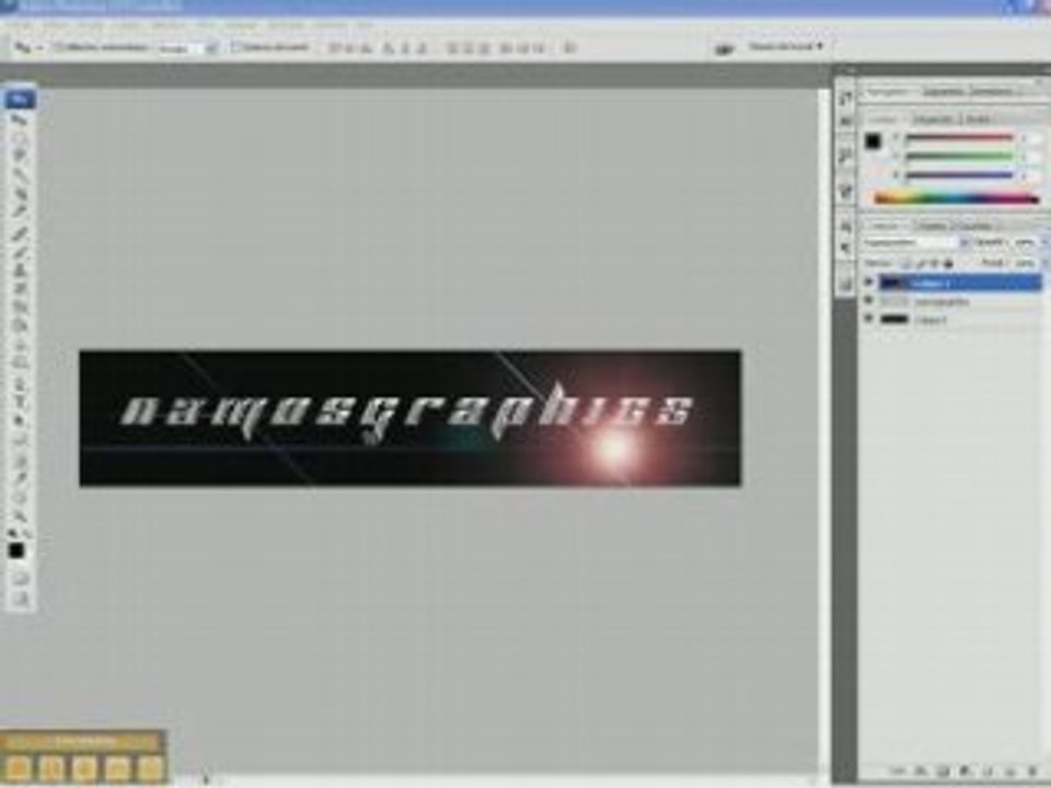 Tutorial photoshop Effets de chrome sur du texte