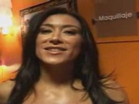 Valeria Archimo en un Backstage de Este es el show