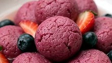 ASMR Berry Rasgulla 🍓✨ (So Spongy!) #viralsweets #trending