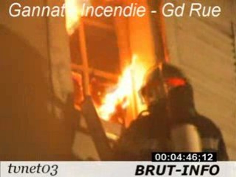 INCENDIE DANS LA GD-RUE DE GANNAT