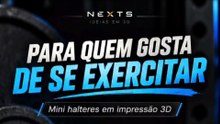 Mini-Halteres Impressos em 3D | Chaveiro Fitness em PLA
