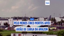 Pelo menos cinco mortos depois de avião de carga da Amazon sair da pista em Miami