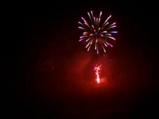 France à Decazeville2008, festival Inter. feux d'artifice