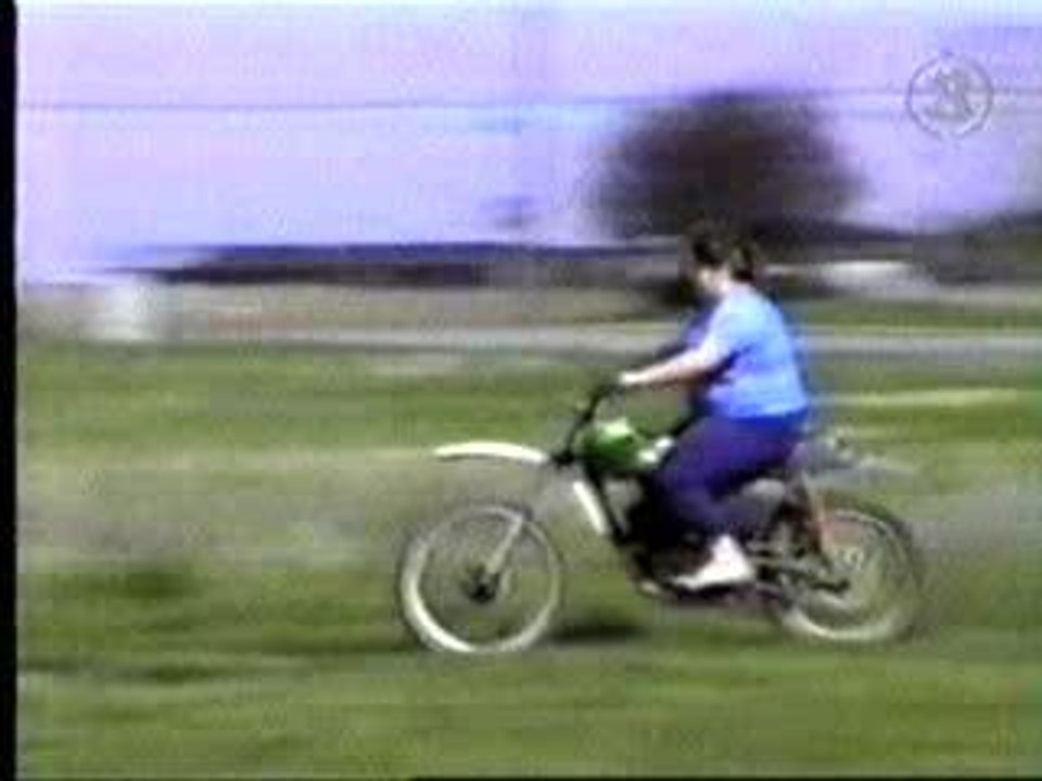 Fat Girl Crashes On Dirtbike