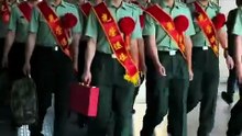 Discharged soldiers preparing to head back home