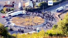 Протесты против нелегальных мигрантов в британских портах