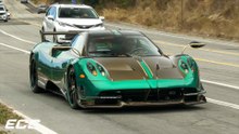 Hypercars Arriving at The Quail - Zonda Mileson, Gintani Sian, Huayra BC, LFA Nürburgring, Agera RS