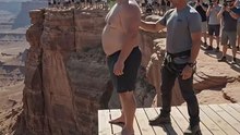 Extreme Canyon Jump Into Giant Airbag – Would You Dare This Drop?