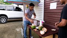 Vendía cocos para sobrevivir y esto pasó
