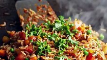 Most Satisfying Veg Fried Rice Skill! 😲 Street Food Fried Rice #viralcontent #trending