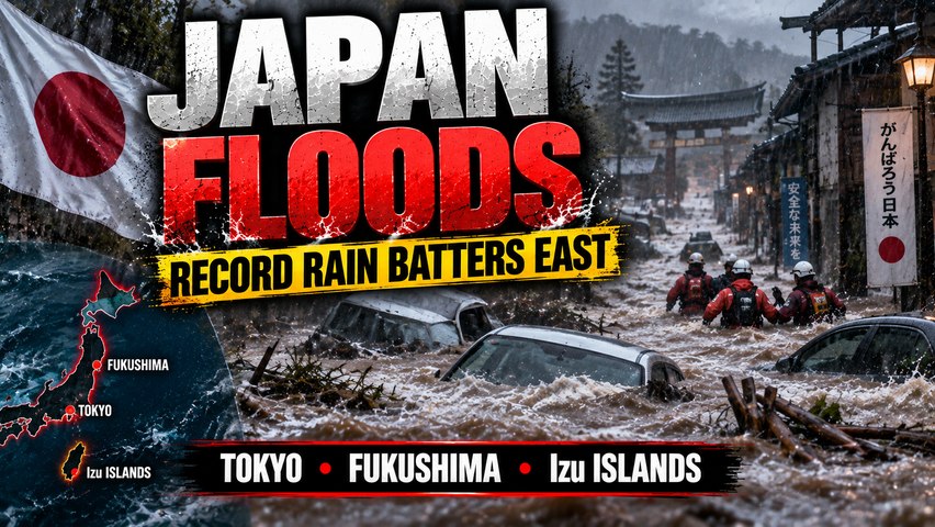 Japan Floods Hit as Record Rain Batters Tokyo & Eastern Japan