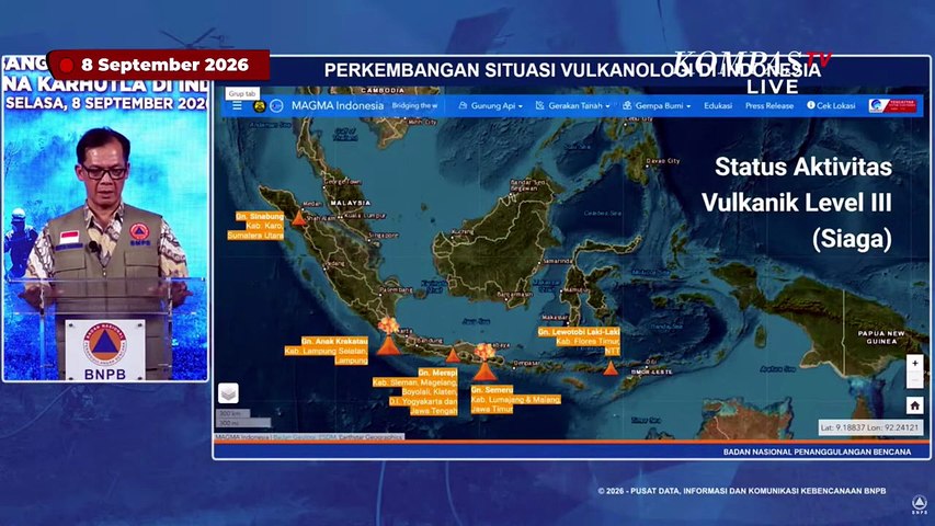 BNPB Ungkap 5 Gunung Api di Indonesia Berstatus Siaga, Ini Daftarnya