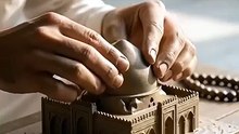 Building a Miniature Mosque from Clay 🕌✨ | Satisfying ASMR #Shorts
