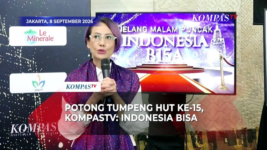 Momen Potong Tumpeng HUT ke-15 KompasTV: Indonesia Bisa