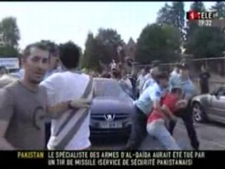 Visite très mouvementée d'Hubert Falco à Bitche (Moselle)