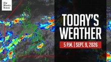 Today's Weather, 5 P.M. | Sept. 9, 2026