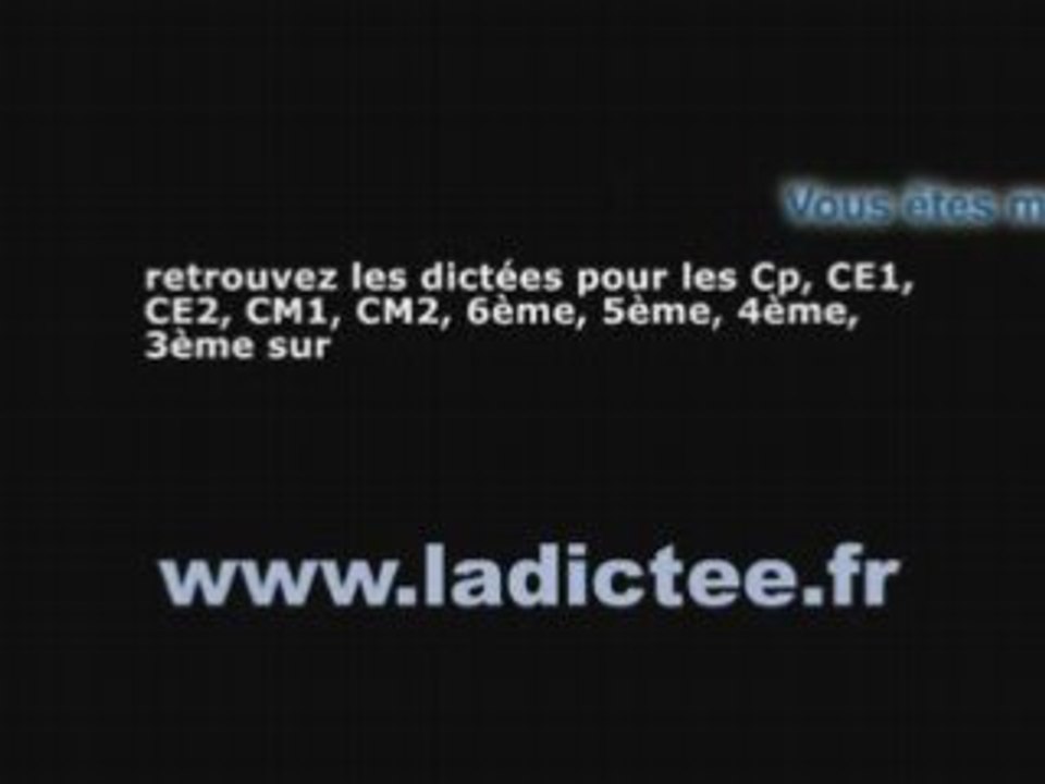 Cm2 dictee audio de francais gratuite, free french dictation