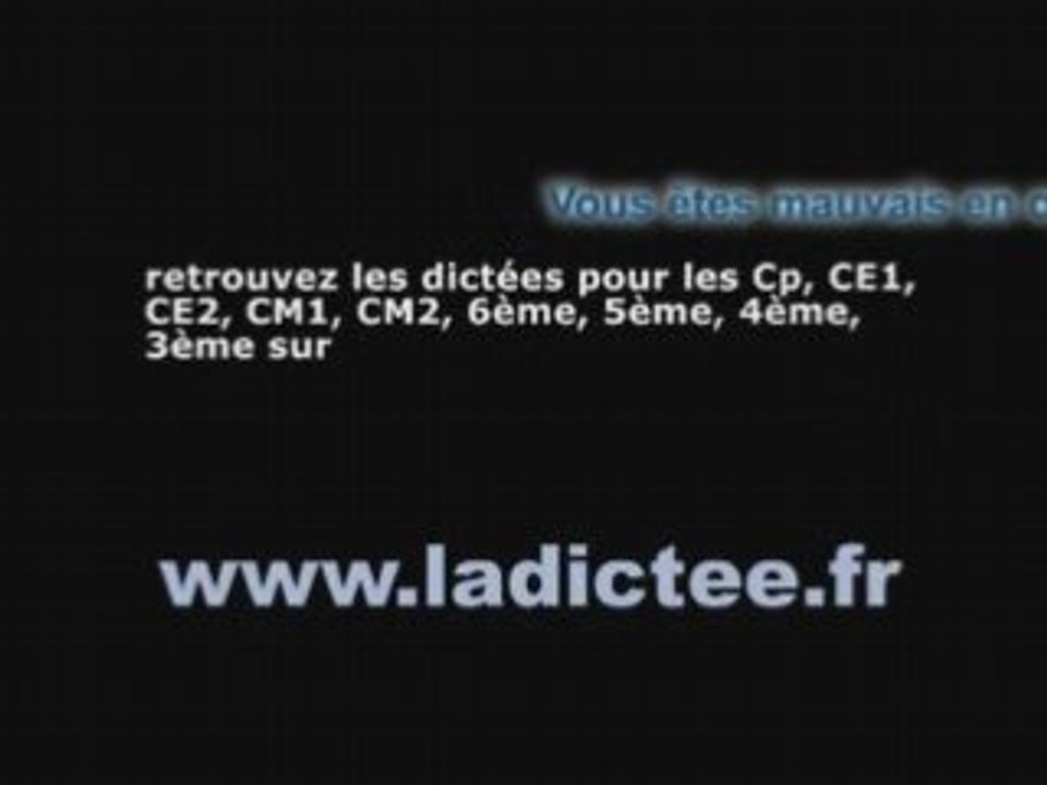 6eme dictee audio  francais gratuite, free french dictation