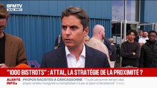 Gabriel Attal, candidat "Renaissance" à l'élection présidentielle, défend le lancement de son "opération 1.000 bistrots"