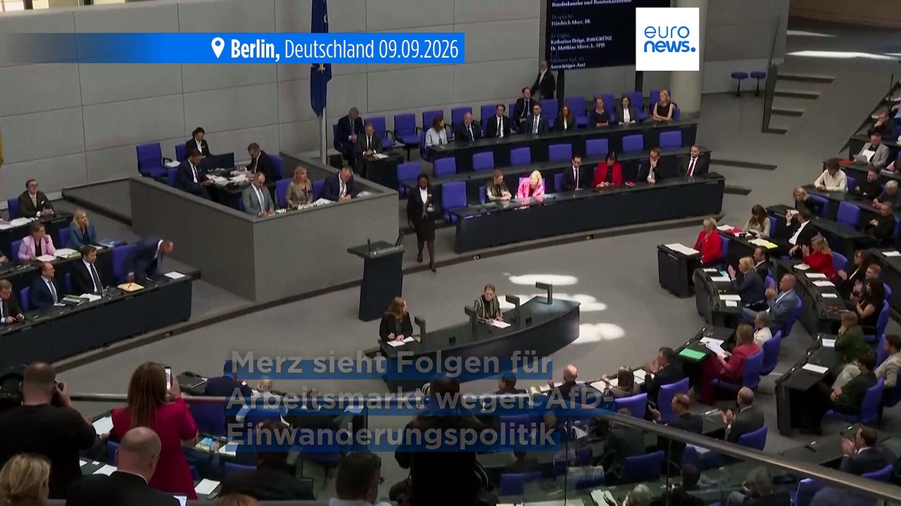 Bundestag: merz wirft afd "ethnische säuberung" vor, weidel ruft "schwarzrot ist vorbei"