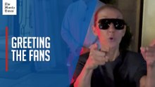 Days before Paris concerts, Celine Dion greets fans outside hotel
