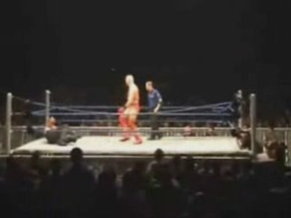 Undertaker & Jon Heidenreich break the ring at a house show