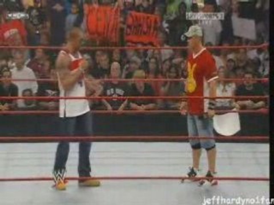 Cena and Batista contfrontation - raw 7 28 08