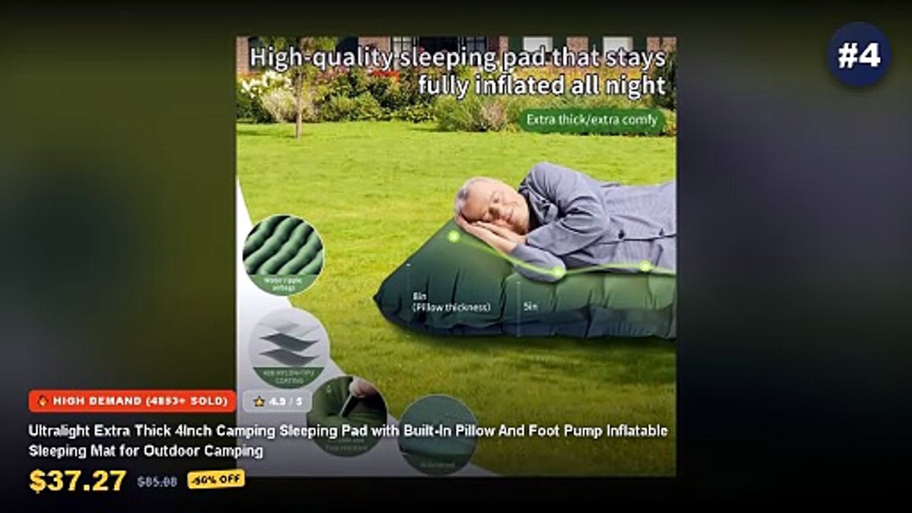 Don't Buy Top 5 Inflatable Sleeping Pads For Camping Comfort Before Watching This! - Outdoor Inflatable Sleeping Pad Ult...